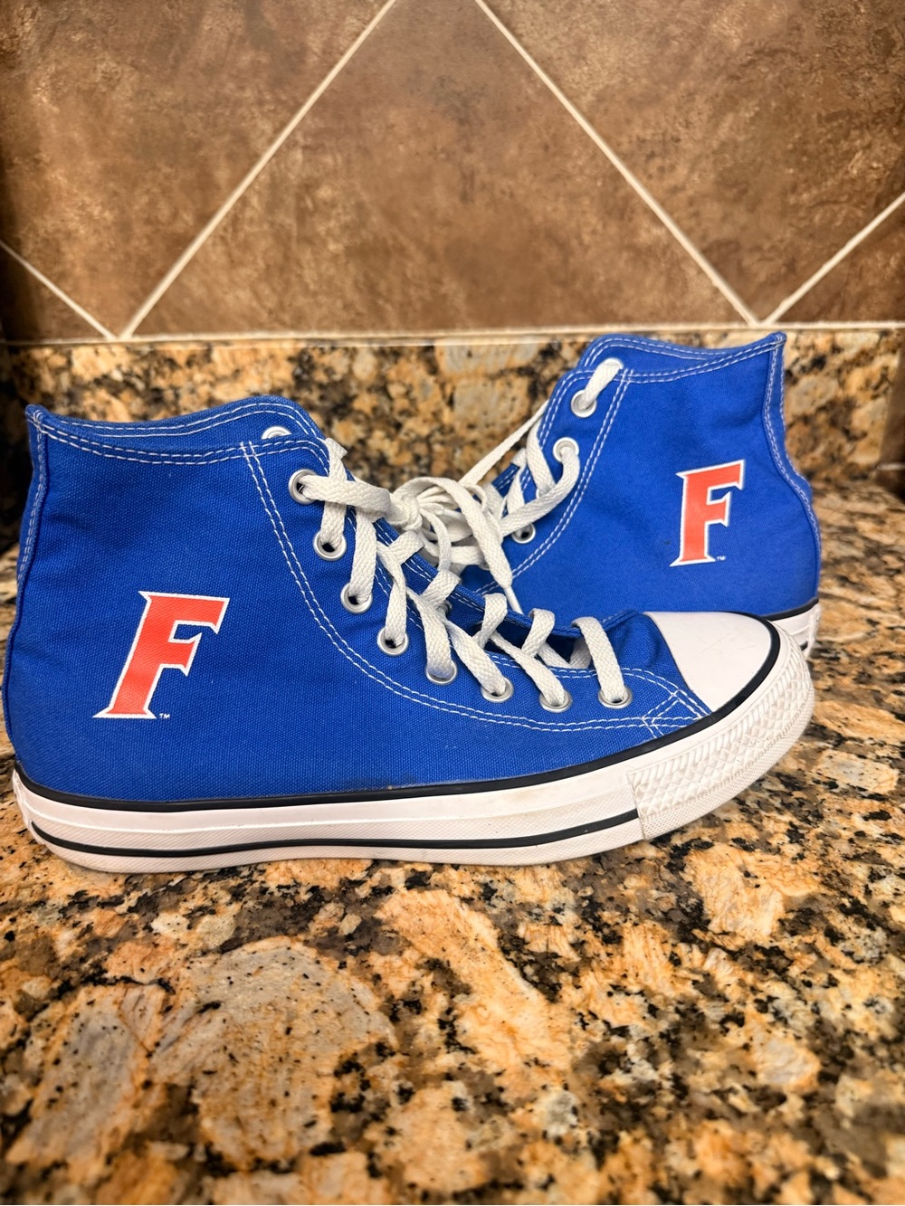 FL Gators Orange/Blue Converse High-Top Sneakers Chuck Taylor Unisex 7men/9women